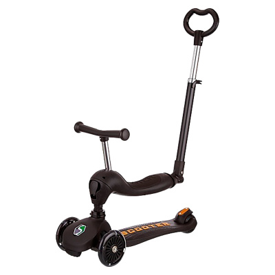 Самокат трансформер трехколесный с ручкой управления Slider IT49BL 1